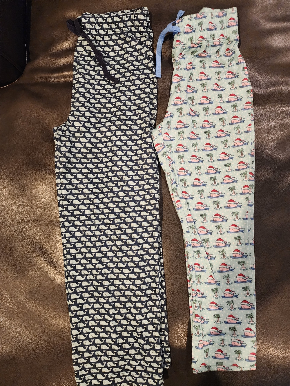 Vineyard Vines Kids Set Of 2 Pajama Bottoms in Navy and Light Blue